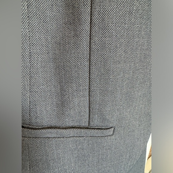 Amanda + Chelsea Blue Gray Feminine Suit Blazer & Pants Sz 12 & 14 Near New! - Picture 8 of 9